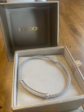 Silver Pavé Tubular Bracelet - Silver